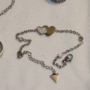 Silver Heart Charm Bracelet